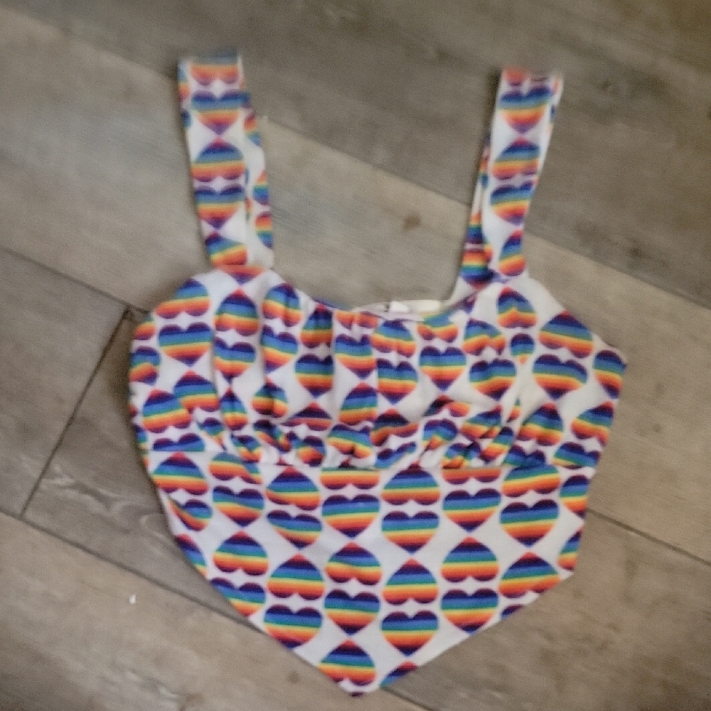 Colorful Patterned Crop Top